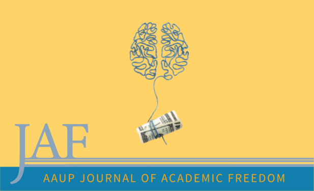 Featured slide for volume 16 of the Journal of Academic Freedom, "Philanthropy, Public Funding, and Academic Freedom"